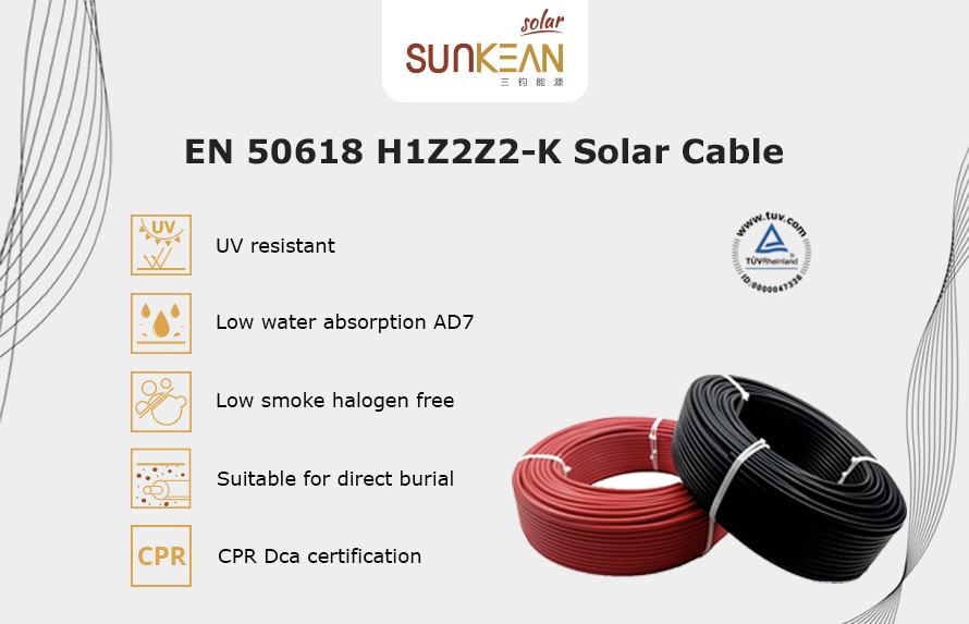 CPR rated H1Z2Z2-K Solar Cable