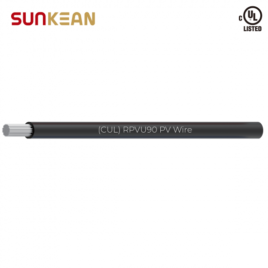  2kV 4AWG RPVU90 PV Wire Aluminum alloy single layer